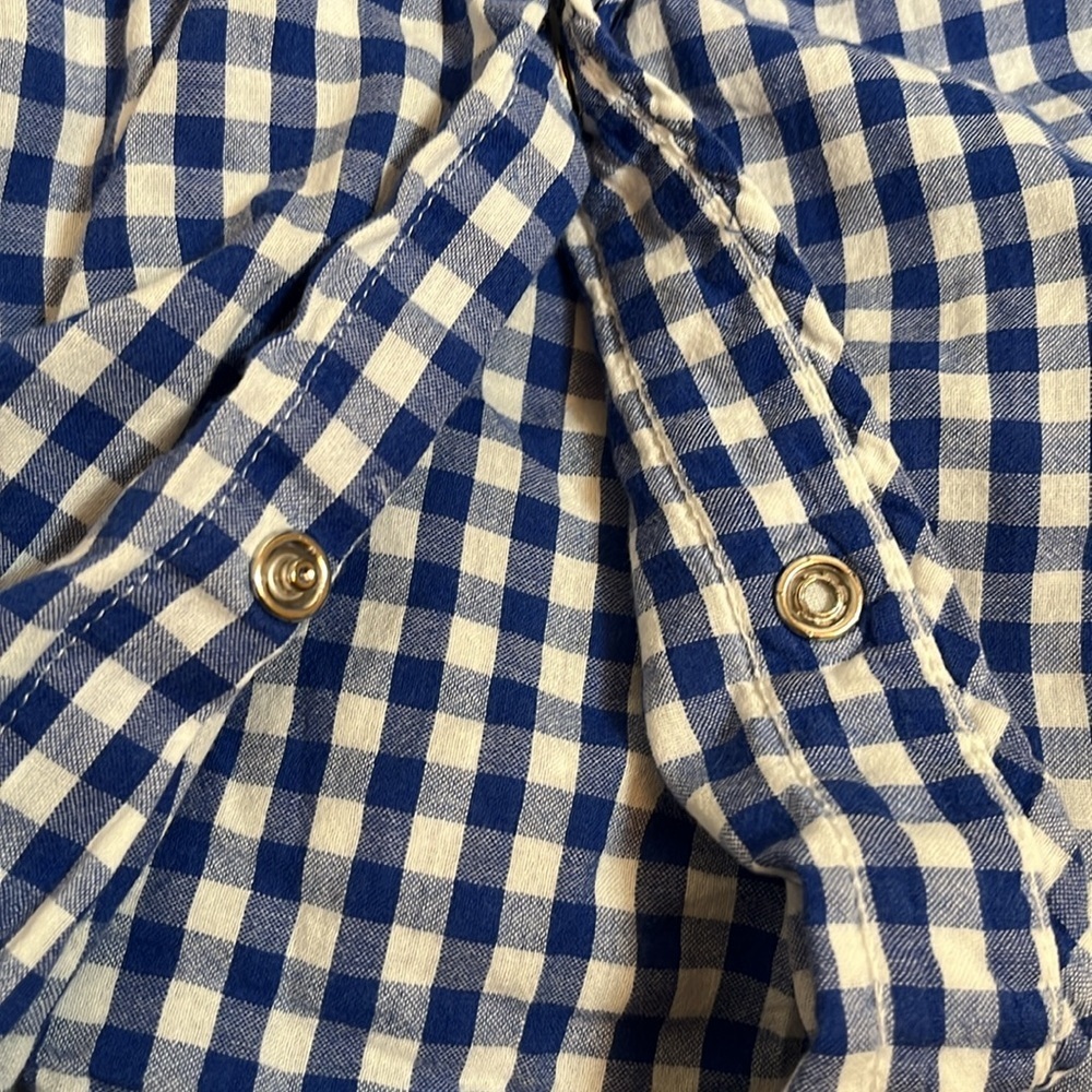 Salt Valley Western Blue Plaid Cotton Long Sleeve Button Shirt - Picture 9 of 10